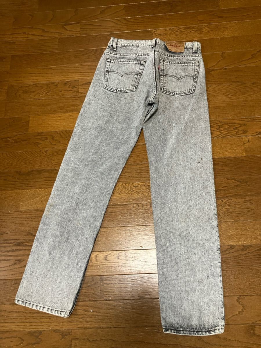 LEVI'S 505ジーンズ サイズ表記w31(78cm)USA製ボタン裏553 古着 90年代 リーバイス Levi's 505-4867 ケミカルウォッシュ ブラック拍卖