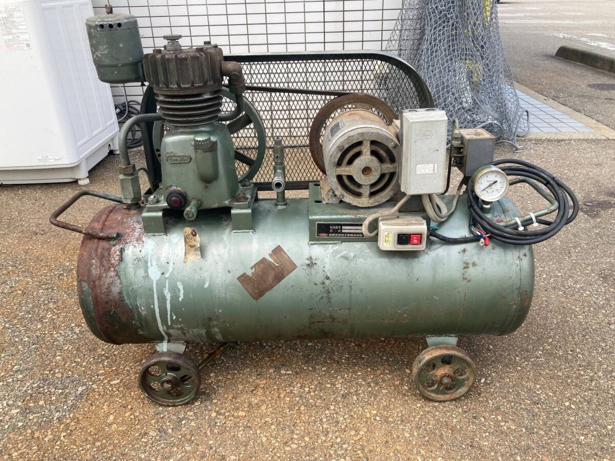 【配送不可】【店舗直接引取】【中古品】【0926】岩田塗装 コンプレッサー タンク容量65L SP-0.7NBR 200V ITQP7PO35EOO拍卖