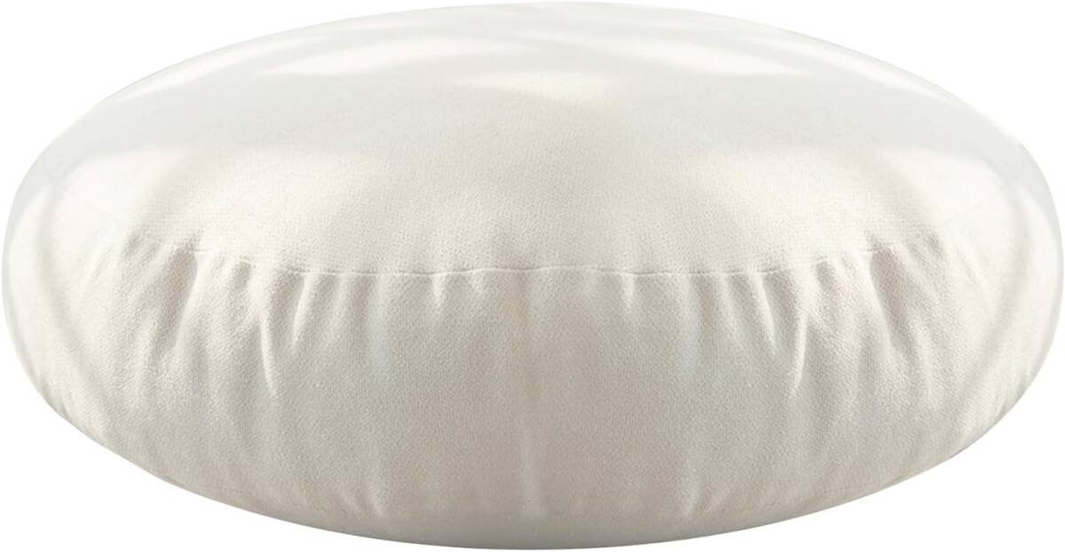 クッション 丸型 柔らかい フロアクッション 高い弾力性 ふわふわ アイボリー拍卖