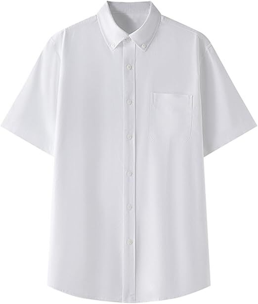 シャツ メンズ 半袖 夏 カジュアル ビジネス 無地 綿 XL拍卖