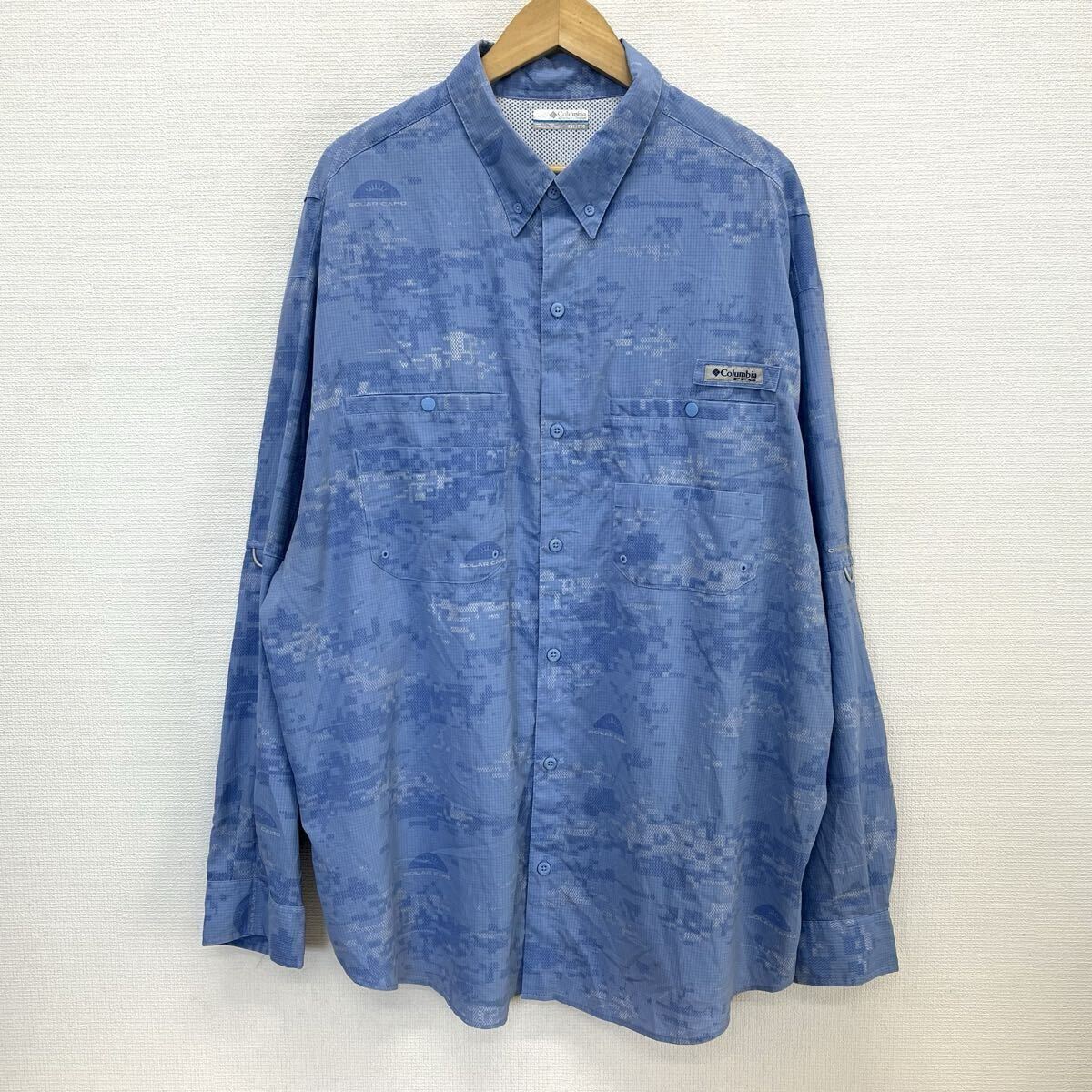 Columbia コロンビア FM7048 バハマロングスリーブシャツ PFG 長袖シャツ 総柄 XXL 10125188拍卖