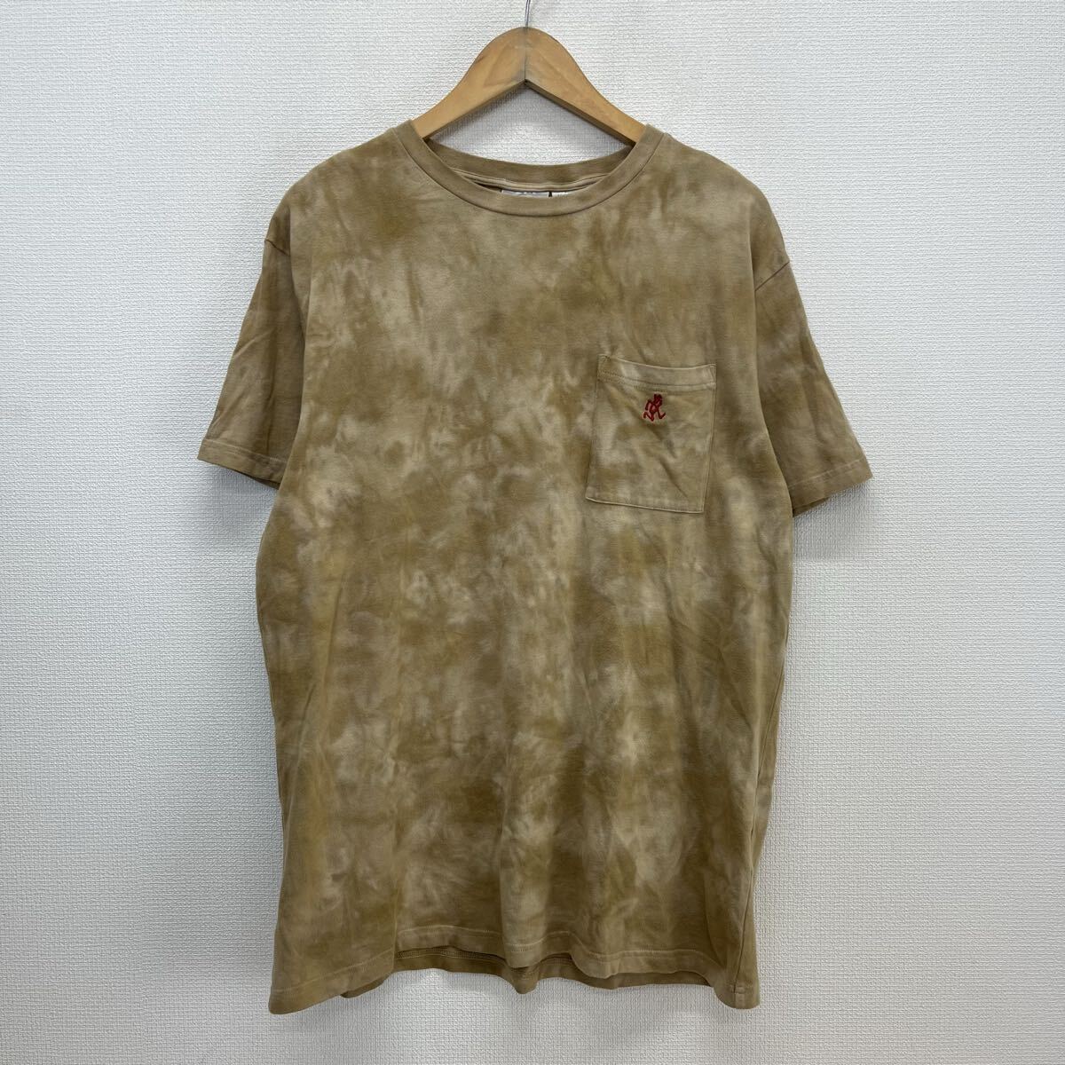 GRAMICCI グラミチ 1948-STS-TD ポケT 半袖Tシャツ 胸ポケ ワンポイント 刺繍 タイダイ L 10128147拍卖