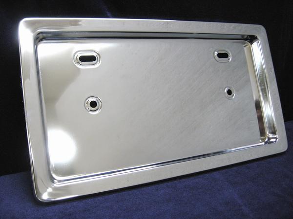 スタンダード おぼんナンバー枠 メッキ 中型用 乗用車~4トン拍卖
