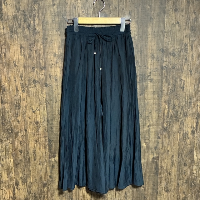 C11◇GLOBAL WORK | グローバルワーク ワイドパンツ ダークネイビー レディース Sサイズ 中古品拍卖