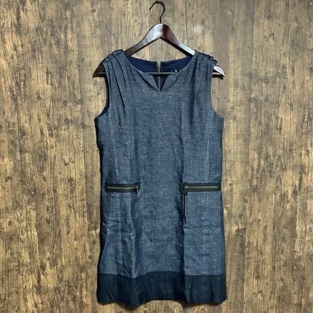 C11◇LANVIN COLLECTION | ランバン コレクション ワンピース ダークネイビー レディース 38サイズ 中古品拍卖