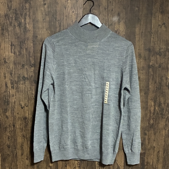 C15◇MUJI | ムジルシリョウヒン ハイネックセーター グレー レディース XLサイズ 中古品拍卖