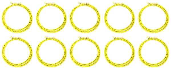 【本州・四国・九州 送料無料】お買い得10本セット チャージングホース 5/16 Fメス(ムシ押付)×5/16 Fメス 黄150cm拍卖