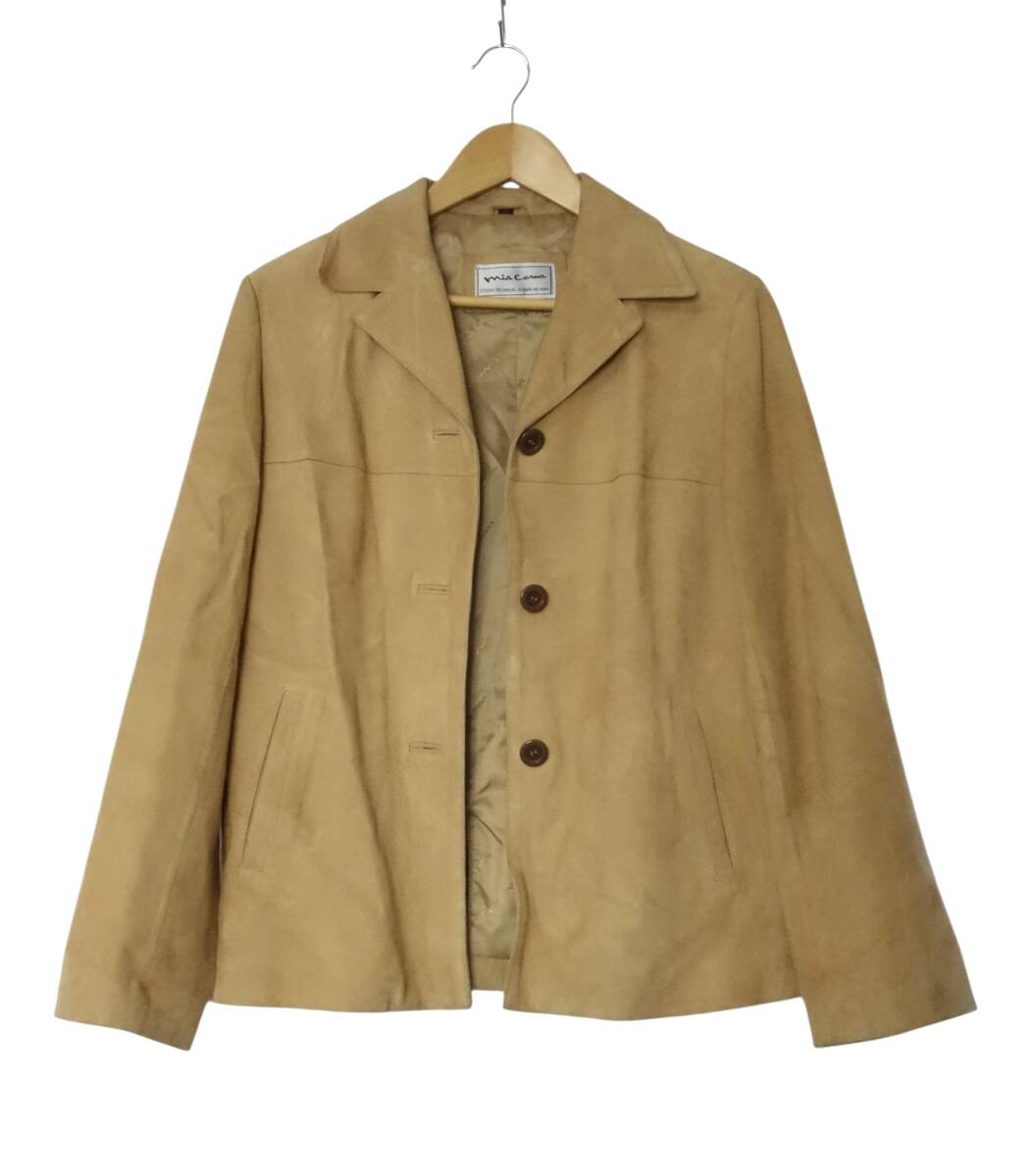 ビンテージジャケット 古着 レザーショップニチワ Mia Coma レザージャケット made in KOREA 11号山羊革 レディース 1990年代 NYS708拍卖