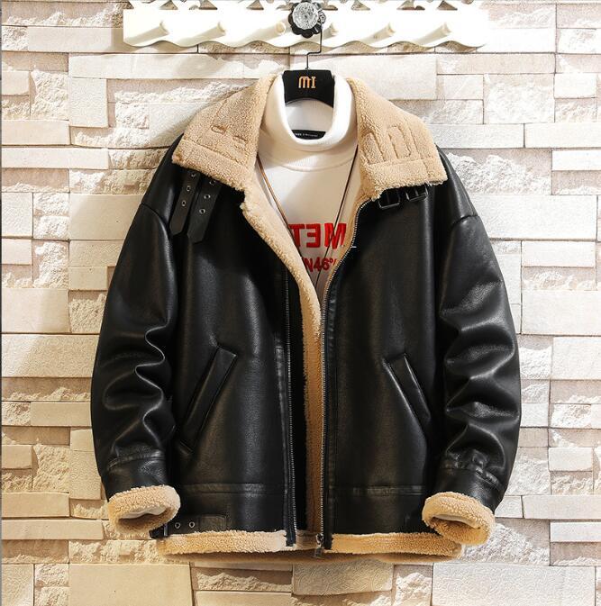 新入荷 メンズ レザージャケット ムートンコート ファーコート ショートコート ライダース 無地 超防寒 厚手 暖か ブルゾン 5XL拍卖