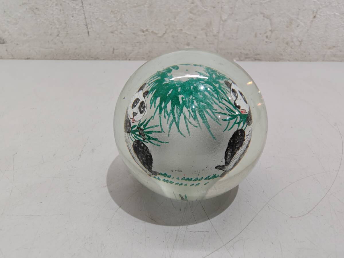 69935★中国 パンダ ガラス玉 何かと話題のパンダ 中国産拍卖