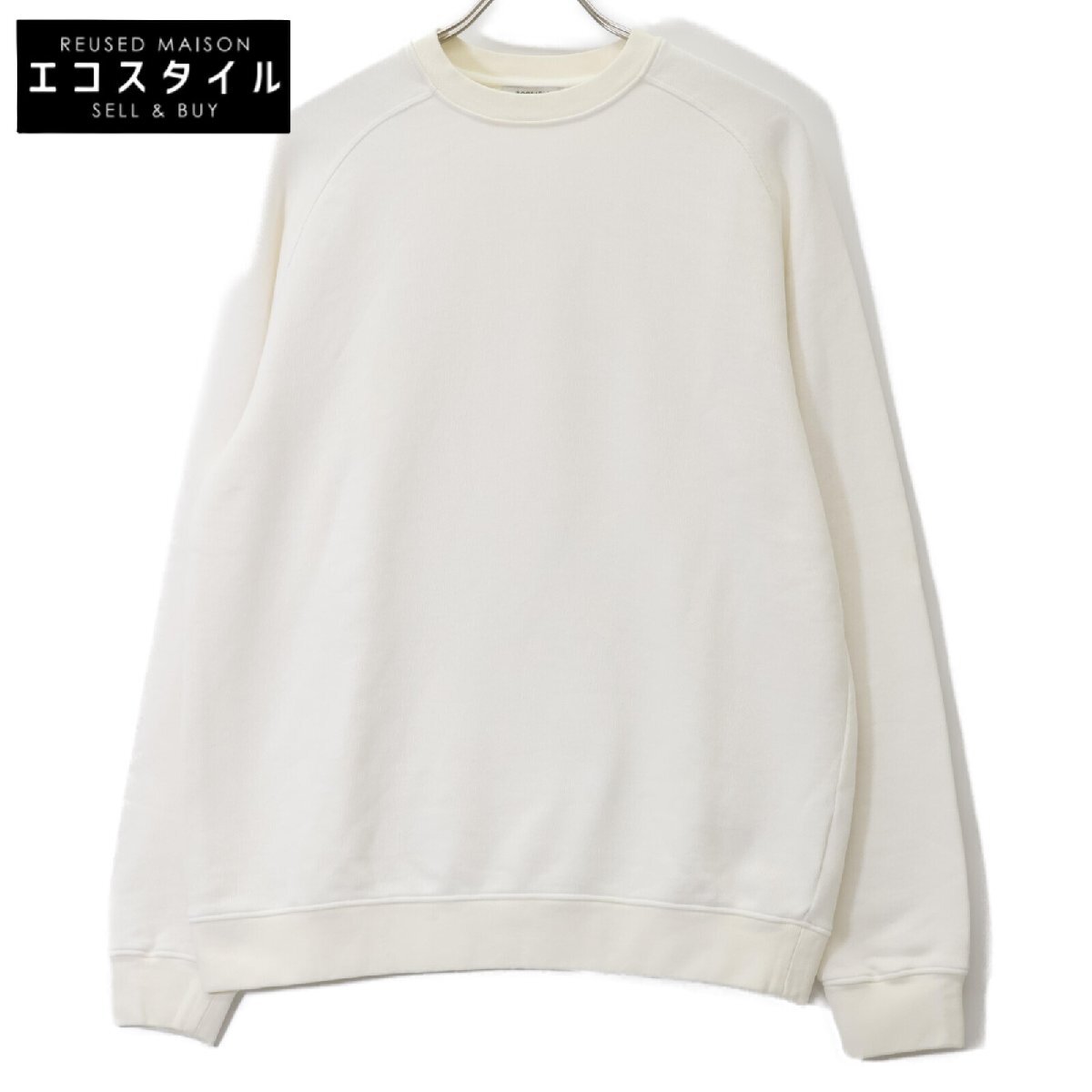 BOGLIOLI ボリオリ ホワイト コットン100 ラグランスリーブスウェット ホワイト M トップス コットン メンズ 中古拍卖