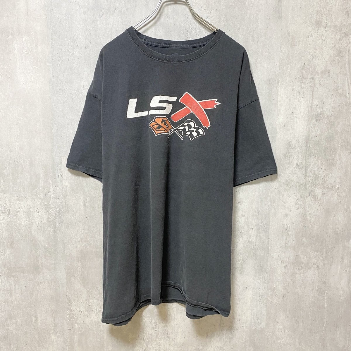 古着 used 半袖ロゴプリントTシャツ バックプリント LSXNATION 黒 ブラック オーバーサイズ XLサイズ拍卖