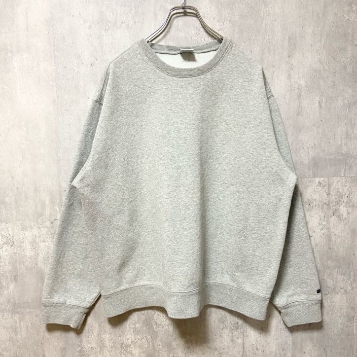 古着 used 90s 00s OLDNAVY オールドネイビー 長袖無地スウェット トレーナー ノームコア グレー Lサイズ拍卖