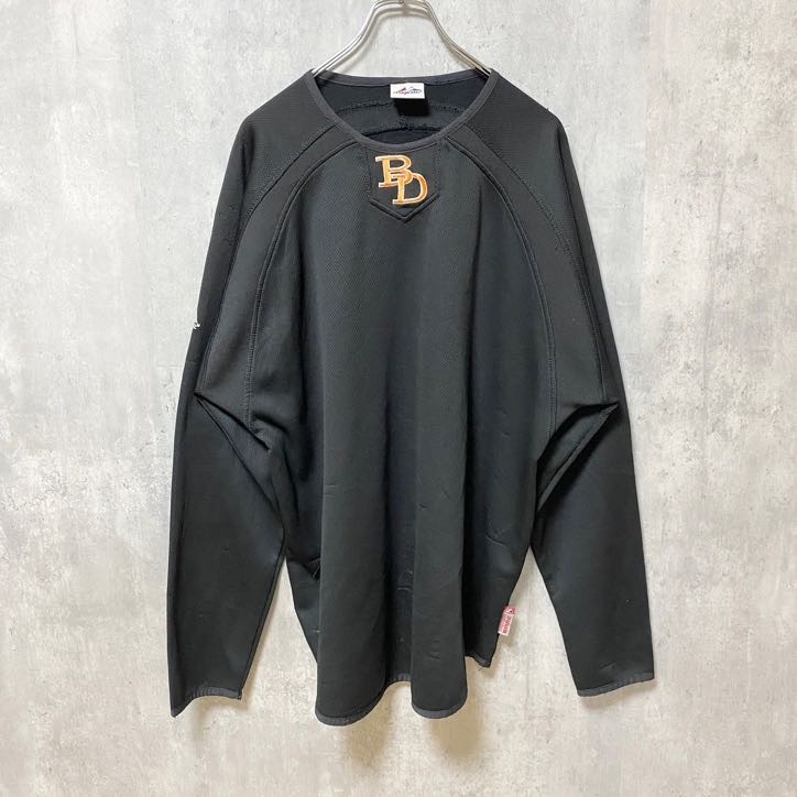 古着 used Majestic マジェスティック 長袖ロゴ刺繍スウェット トレーナー PORTER 黒 ブラック XLサイズ拍卖