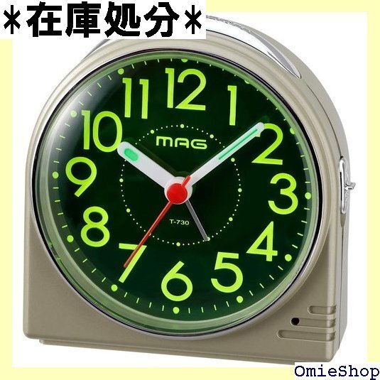 MAG マグ 目覚まし時計 置き時計 小型 小さい ア シャンパンゴールド 蛍 T-730 CGM-Z ノア精密 930拍卖