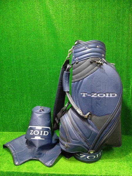 【CB1338 訳アリ特価】 ミズノ MIZUNO T-ZOID キャディバッグ/ゴルフバッグ フードカバー付き拍卖