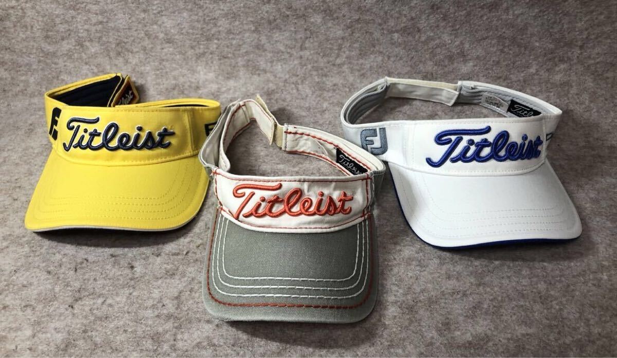 Titleist タイトリスト ゴルフ サンバイザー セット 1つヨゴレ有ります。 GOLF FJ 拍卖