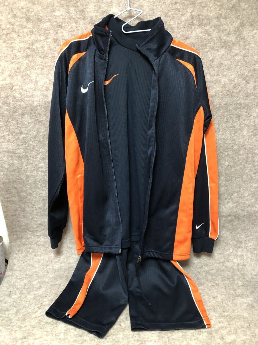 ナイキ NIKE ネイビー オレンジ トレーニングウェア Mサイズ ジャージ上下 Sサイズ 3点セット拍卖