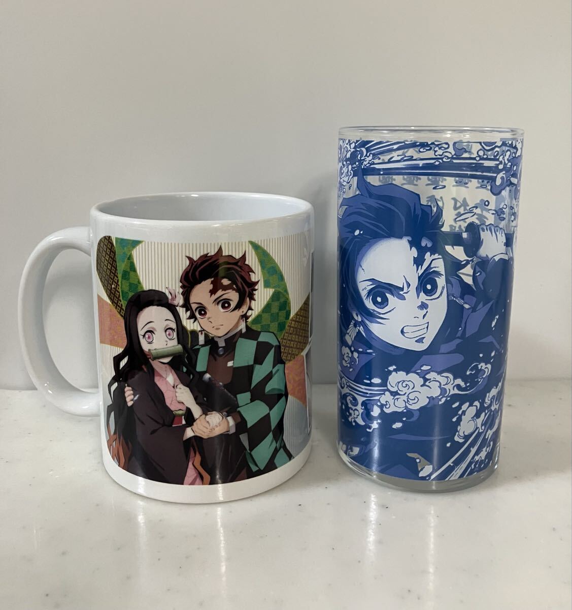 ★鬼滅の刃・マグカップ&グラスセット・水の呼吸・炭治郎・禰豆子★拍卖