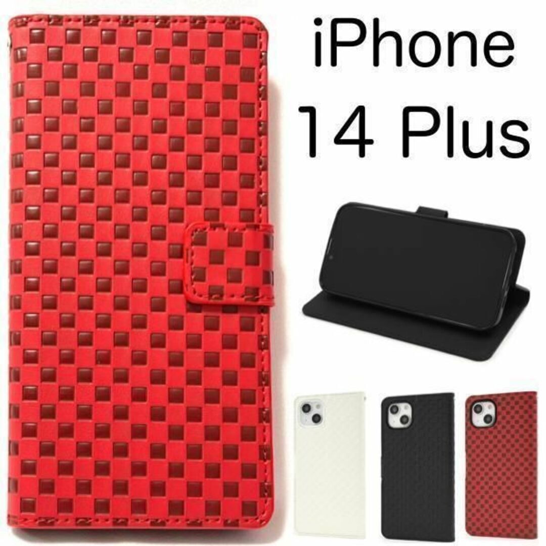 iPhone 14 Plus チェック柄 手帳型ケース/アイフォン スマホケース拍卖