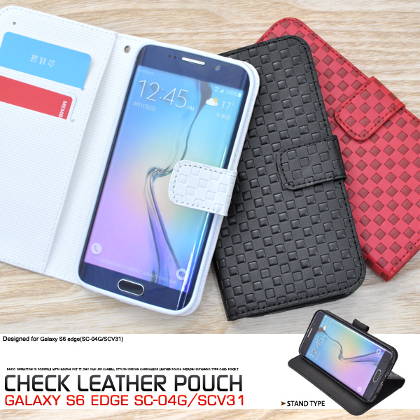 レッド/Galaxy S6 edge(SC-04G/SCV31) ギャラクシーS6エッジ 手帳型ケース/ギャラクシースマホケース拍卖