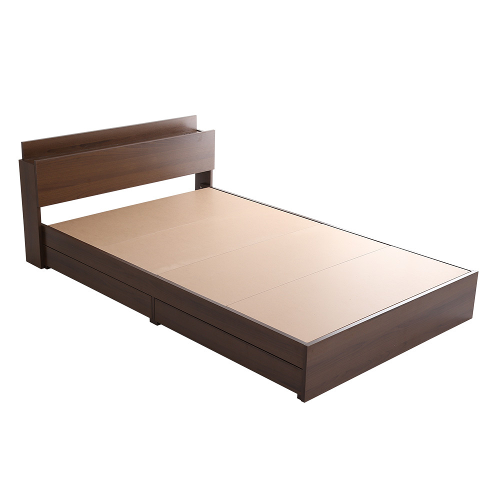 棚・収納付きヴィンテージチェストベッド ダブル【BROOK】 BRSTL-D-WAL ウォールナット拍卖