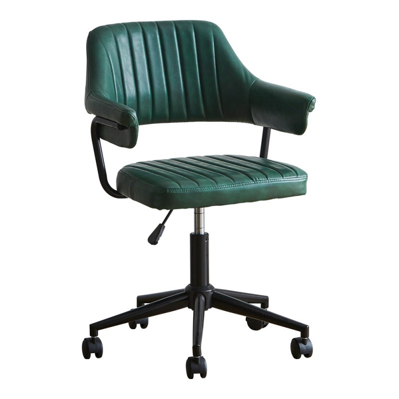 ガス圧昇降 ヴィンテージデスクチェア 1脚単品 【GABBY】 SH-22-GVC-GE グリーン拍卖