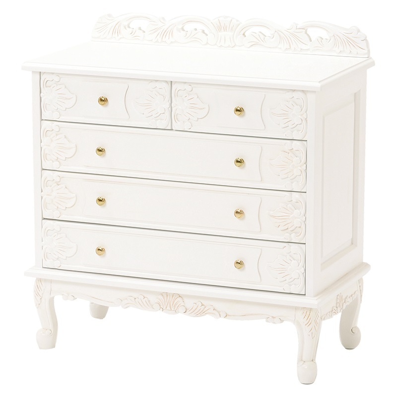 ヴィオレッタシリーズ ワイドチェスト(アンティークホワイト) RCH-1232AW拍卖