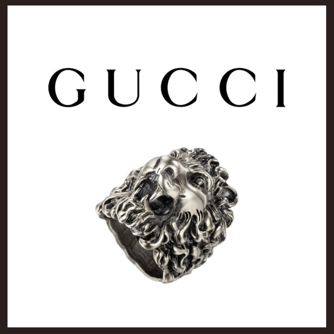 ○★新品 未使用 Gucci グッチ ライオンヘッド 定番シルバーリング 23号 GUCCI(グッチ)○●拍卖