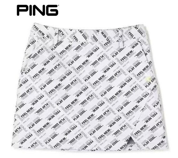 ○★新品未使用 PING(ピン) バイアスロゴ スカート M ホワイト★○拍卖