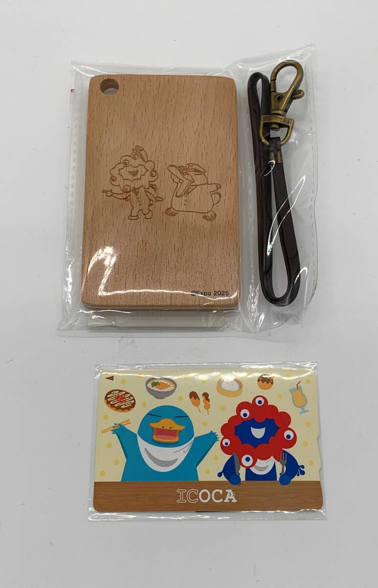 大阪・関西万博 EXPO2025 イコちゃん 木製パスケース ミャクミャク ICOCAセット B 新品拍卖