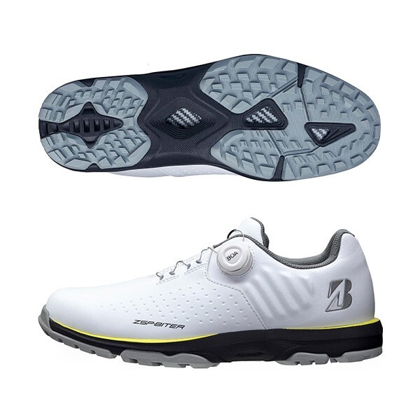 【新品】ブリヂストン BRIDGESTONE ゼロ・スパイク バイター ライト シューズ SH2505 白/黄 26.0cm拍卖