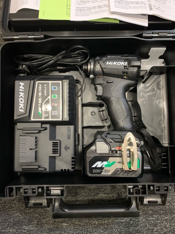 未使用・保管品!HiKOKI ハイコーキ インパクトドライバ WH18DC 黒18v セット品拍卖