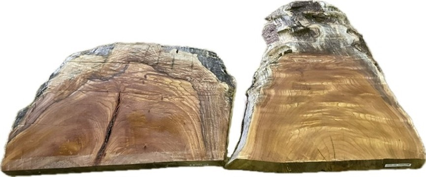 W0192001 ケヤキ 杢 2枚セット 一枚板拍卖