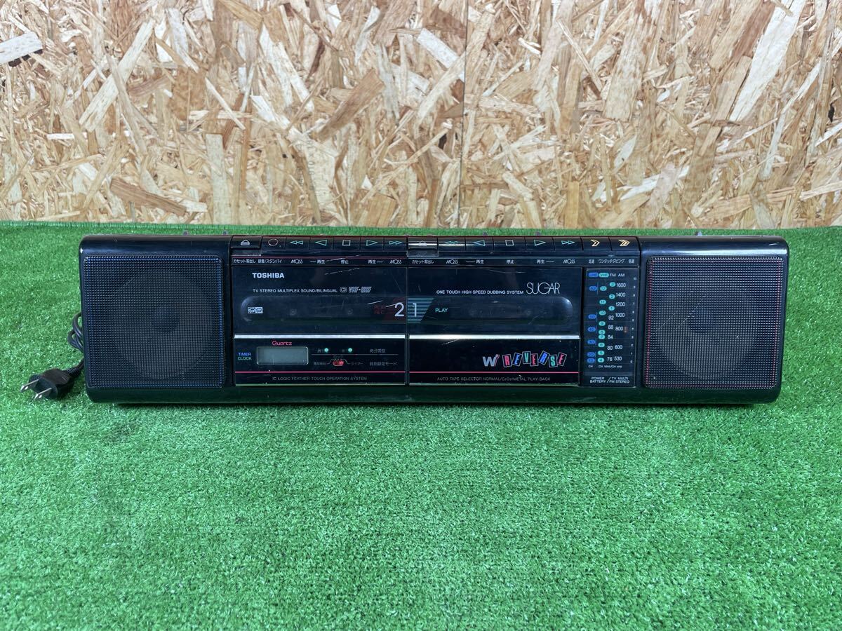 8B106 TOSHIBA 東芝 SUGAR RT-SW70 ダブル W ラジカセ シュガー ラジカセ 昭和レトロ オーディオ 現状品拍卖