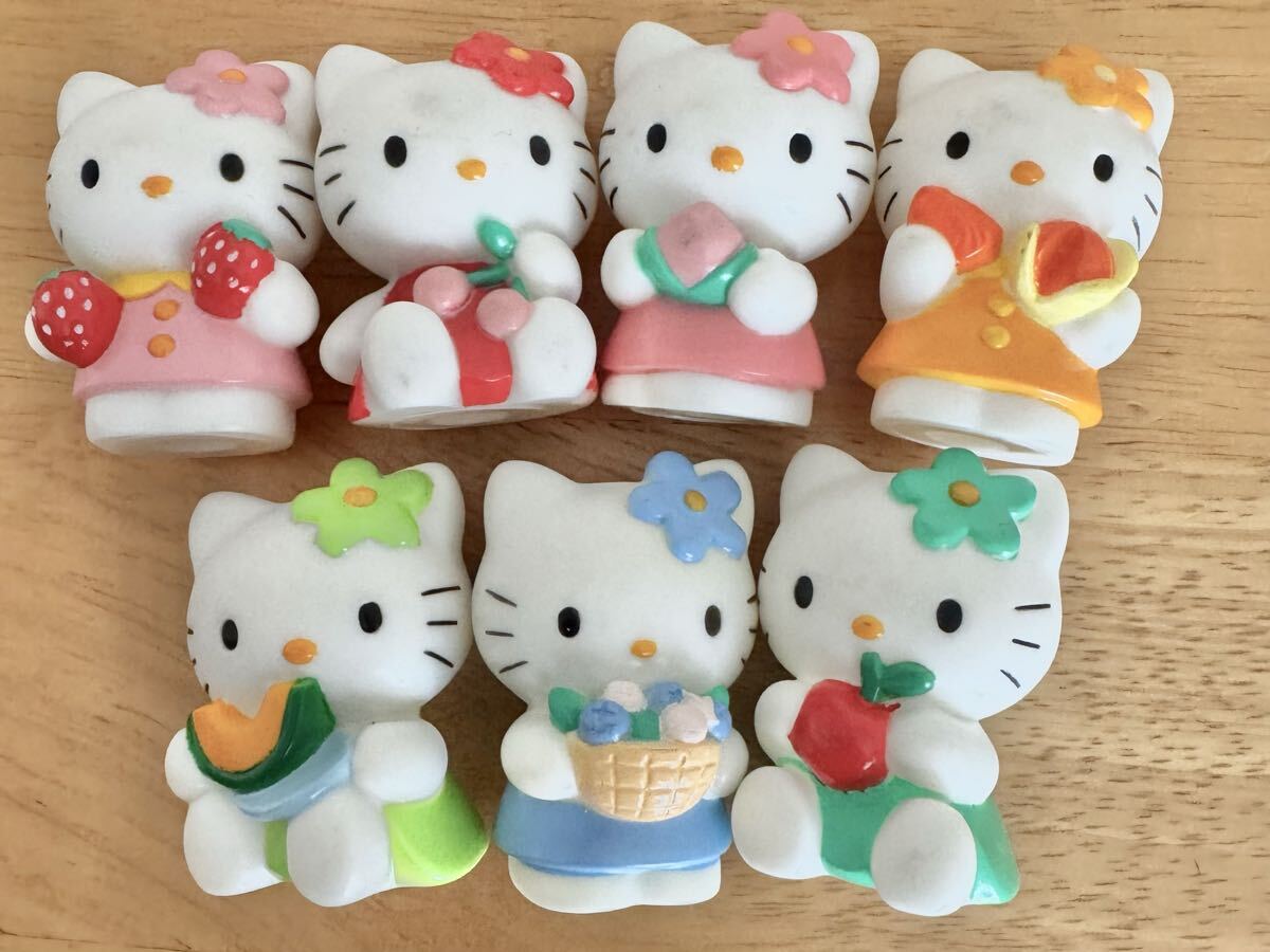 Sanrio サンリオ HELLOKITTY ハローキティ フルーツキティ 指人形 ソフビ ミニフィギュア マスコット まとめてセット 中古品拍卖