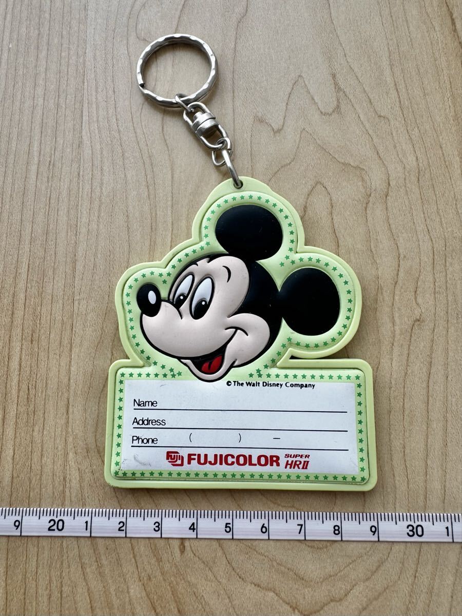 Disney ディズニー ミッキーマウス ネームプレートキーホルダー FUJICOLOR フジカラー 昭和平成 レトロ グッズ コレクション 経年物拍卖