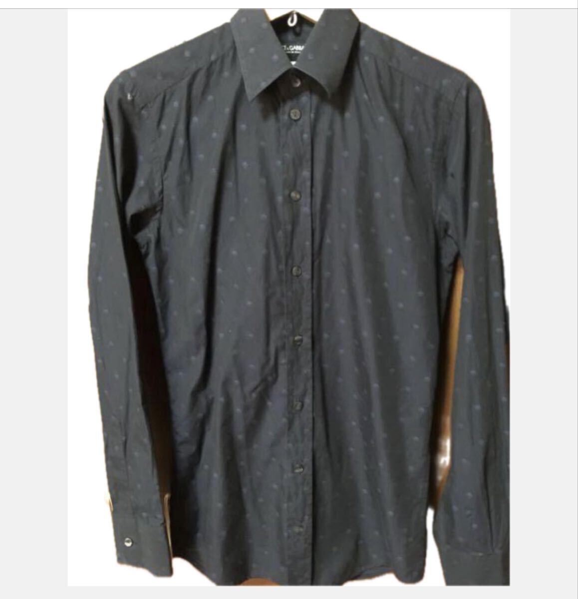 DOLCE&GABBANA ドット柄 ドレスシャツ ブラウス 長袖シャツ トップス ドルチェ ガッバーナ 37拍卖