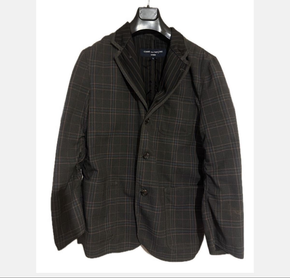 COMME des GARCONS HOMME タータンチェック ジャケット コムデギャルソンオム ブレザー メンズ レディース テーラードジャケット拍卖