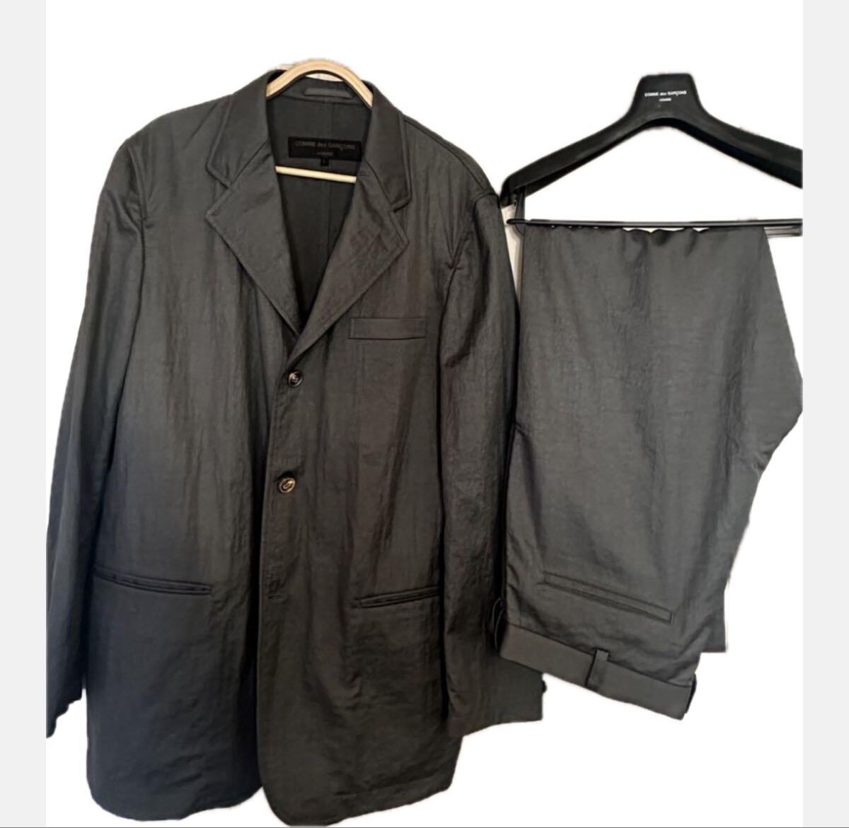 田中オム期 2002 COMME des GARONS HOMMEセットアップ スーツ ジャケット パンツ 拍卖