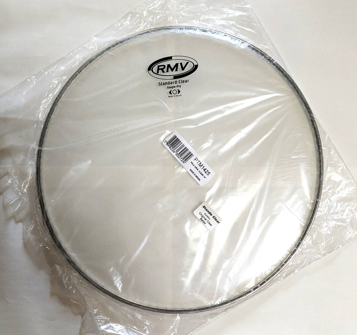 ◆◆RMV ドラムヘッド PTMシリーズ シングルプライ(1ply)のクリアーヘッド 14インチヘッド 特価にて!! 特価即決です!拍卖