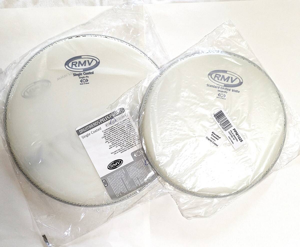 ◆◆RMV パーカッションでお馴染みのブラジルのブランド。PPM Series 2枚セットの販売。10"+12" コーティングヘッド 即決です。拍卖