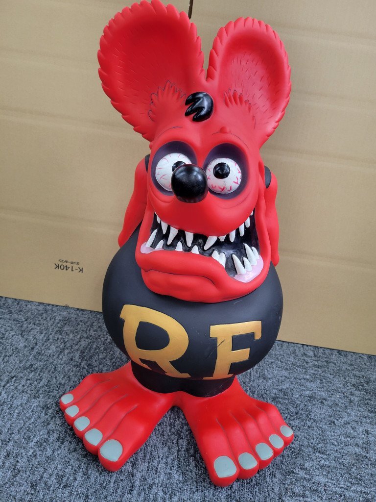 *RAT FINK ラットフィンク 貯金箱フィギュア アメリカ雑貨 高さ約60cm/幅約39cm/奥行35cm DT195092拍卖