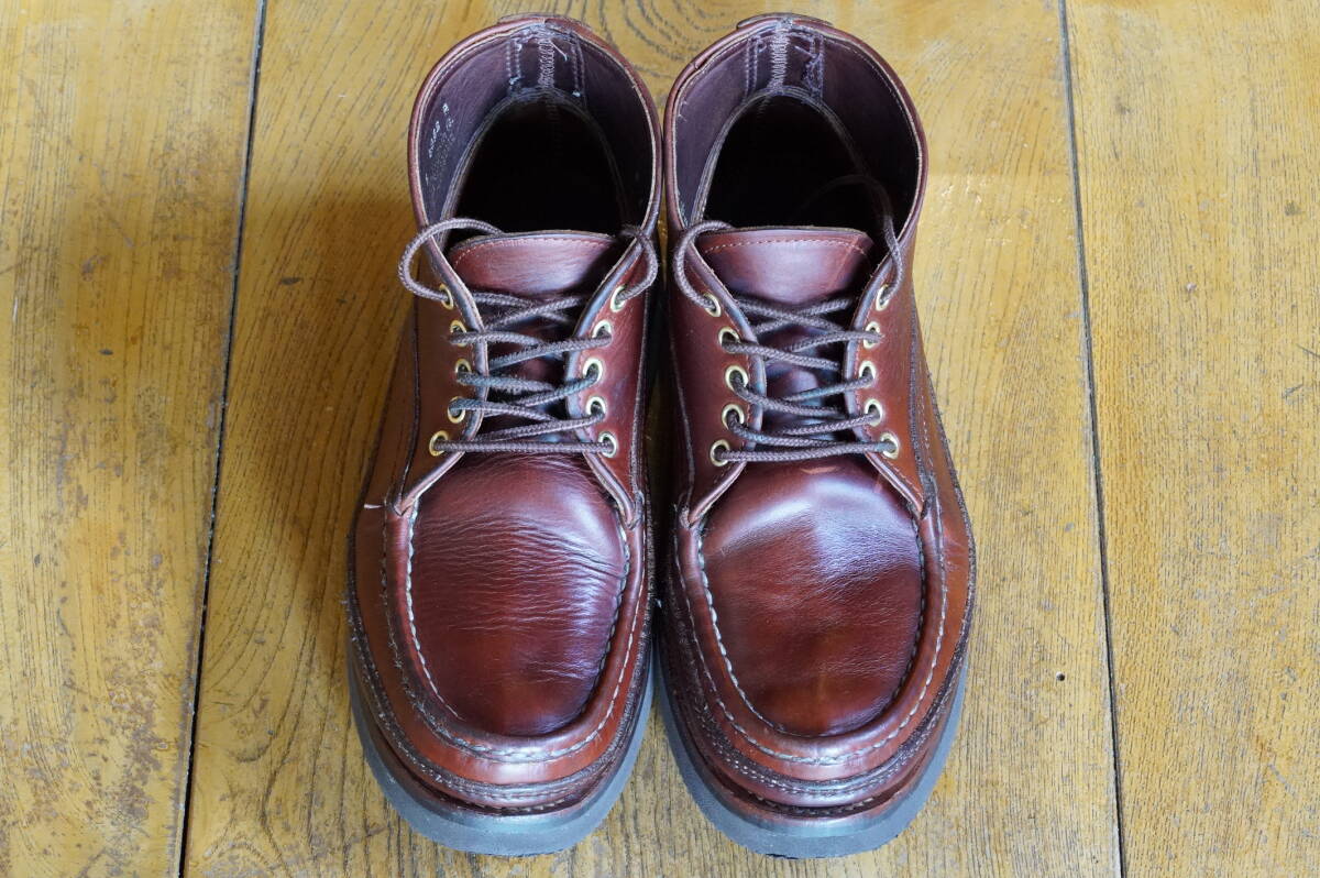 RUSSEL MOCCASIN ラッセルモカシン トリプルヴァンプ 5アイレットスポーティングクレイチャッカ 8E拍卖