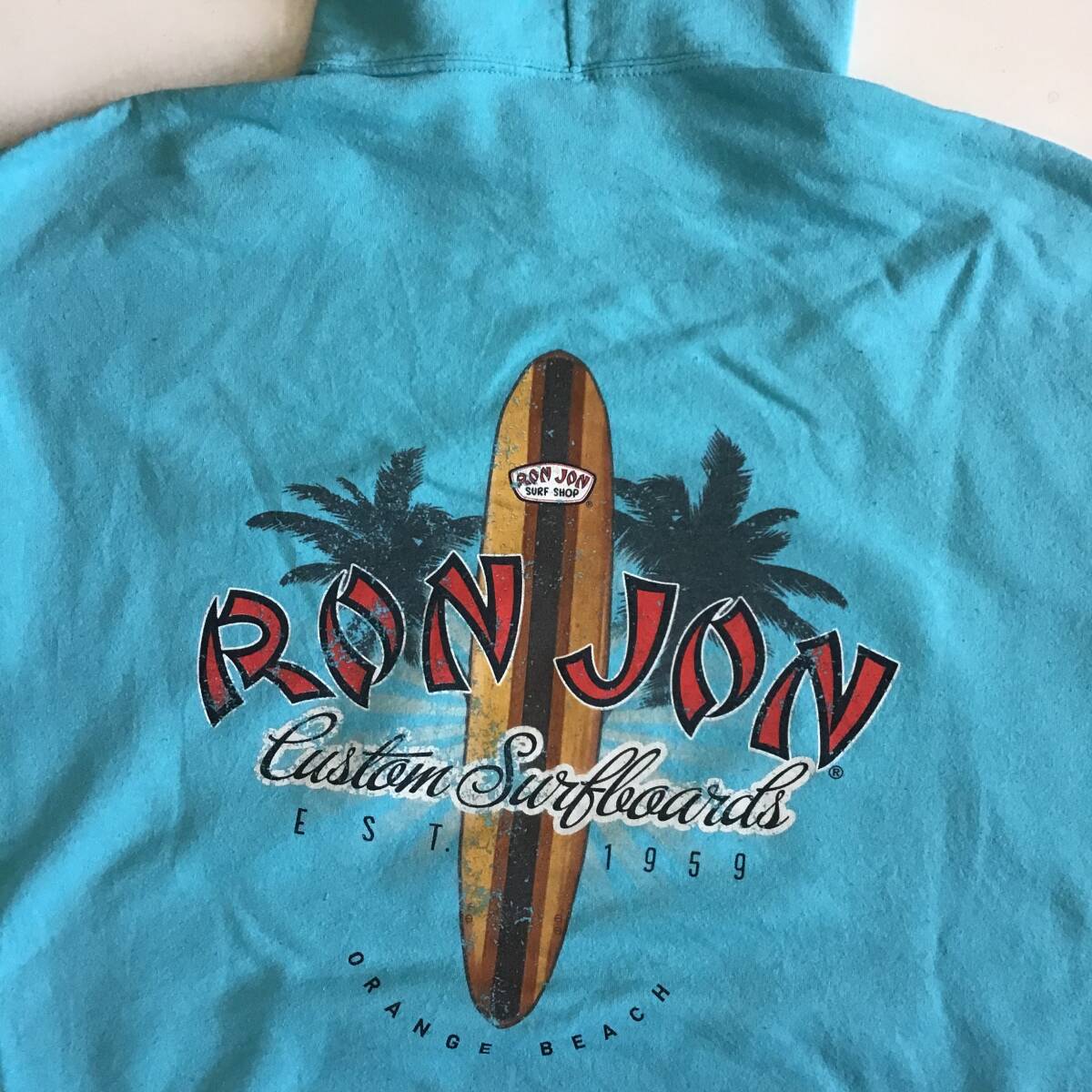 《 H 922 》RON JON ロンジョン パーカー フーディー プルオーバー バックプリント サーファー サーフィン トップス アメリカ古着 古着卸拍卖