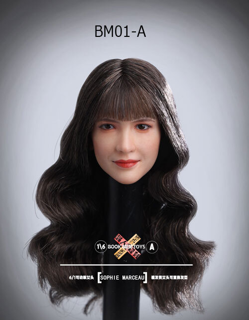 BOOK MEN TOYS BM01 A 1/6 Female Head Sculpture with Movable Eyes 1/6スケール 植毛 眼球可動 女性ヘッド拍卖