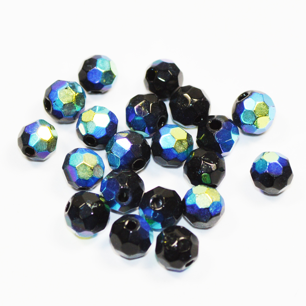 訳ありセール品 ラウンドカット型 ガラスビーズ 4mm ジェットAB 大きさや色合いにばらつきがある場合がございます拍卖