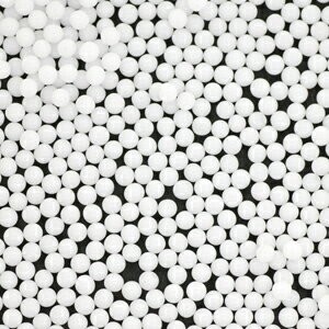 無穴ビーズ 約2mm オペークホワイト 不透明な白 ガラス製 大きさにはばらつきがあります 約1.8~2mm程度拍卖