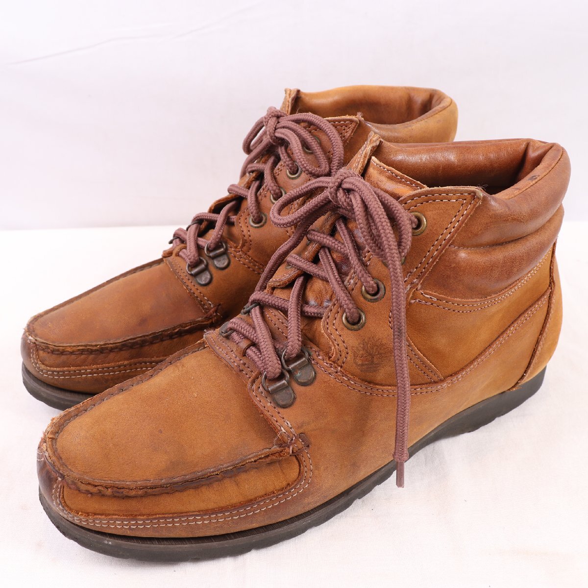 ティンバーランド 11 W /29.0cm 位 TIMBERLAND モカシン ブーツ トレッキング ヌバック×レザー モカ ブラウン 茶 中古 古着 eb1885拍卖
