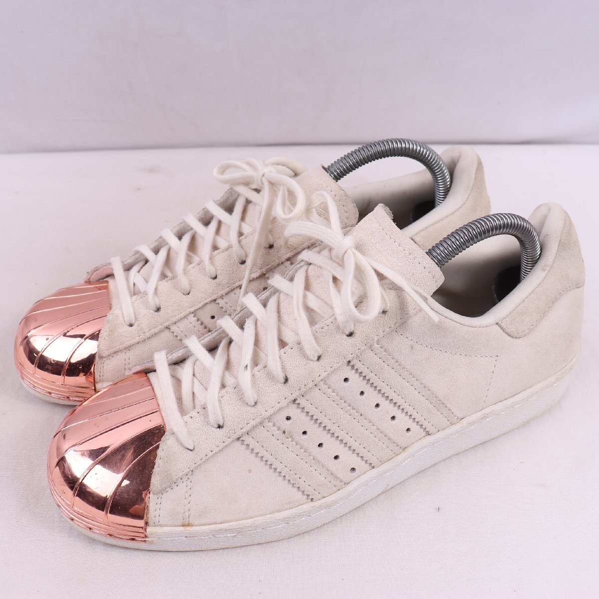 SUPERSTAR 80s Metal Toe 25.0cm/adidas スーパースター アディダス スニーカー 白 オフホワイト プレート 中古 古着 レディース ad6524拍卖